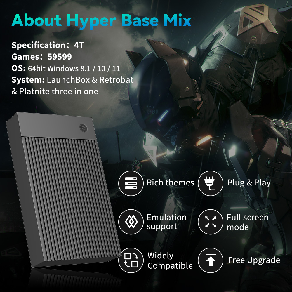 Hyper Base Mix 4TB Game Consol - Retro Gaming Kiosk recension och pris