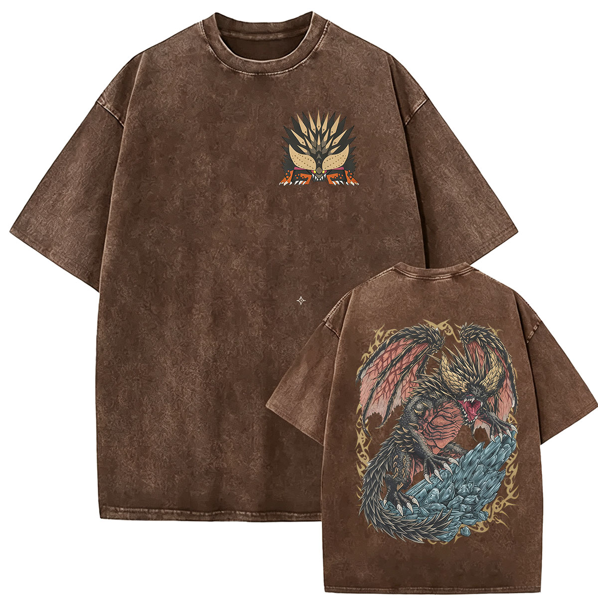 Vintage Washed Monster Hunter  - Retro Gaming T Shirt recension och pris